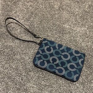 Coach Navy Wristlet